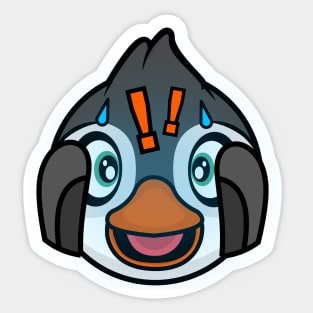 Scared Penguin Mersey Sticker